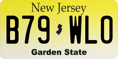 NJ license plate B79WLO