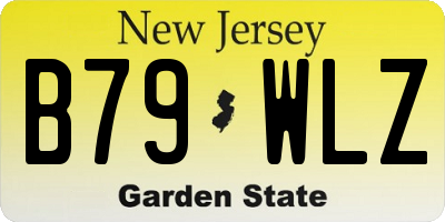 NJ license plate B79WLZ