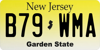 NJ license plate B79WMA