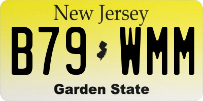 NJ license plate B79WMM