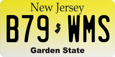 NJ license plate B79WMS
