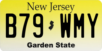 NJ license plate B79WMY