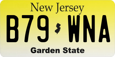 NJ license plate B79WNA