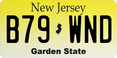 NJ license plate B79WND