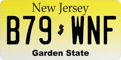 NJ license plate B79WNF