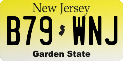 NJ license plate B79WNJ