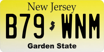 NJ license plate B79WNM