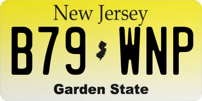 NJ license plate B79WNP