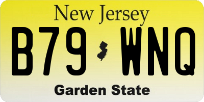 NJ license plate B79WNQ