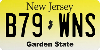NJ license plate B79WNS