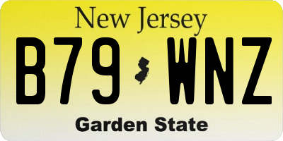 NJ license plate B79WNZ