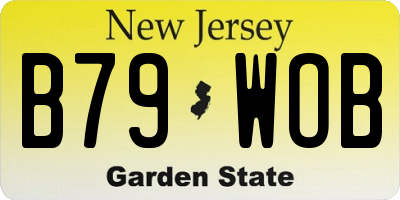 NJ license plate B79WOB