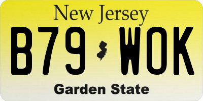 NJ license plate B79WOK