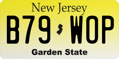 NJ license plate B79WOP