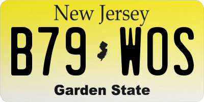 NJ license plate B79WOS