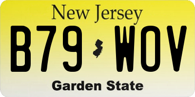 NJ license plate B79WOV