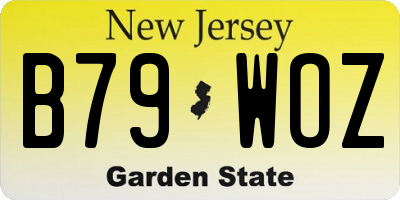 NJ license plate B79WOZ