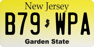 NJ license plate B79WPA