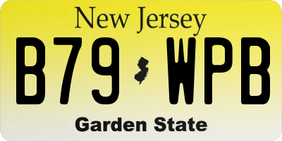 NJ license plate B79WPB