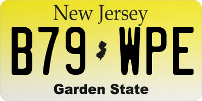 NJ license plate B79WPE