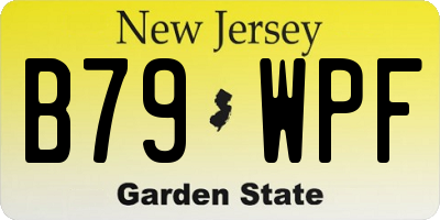 NJ license plate B79WPF