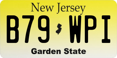 NJ license plate B79WPI