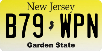 NJ license plate B79WPN