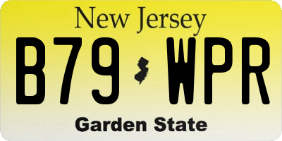 NJ license plate B79WPR