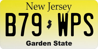 NJ license plate B79WPS
