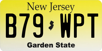 NJ license plate B79WPT