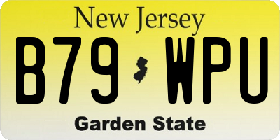 NJ license plate B79WPU