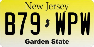 NJ license plate B79WPW