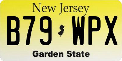 NJ license plate B79WPX