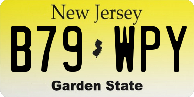 NJ license plate B79WPY