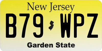 NJ license plate B79WPZ