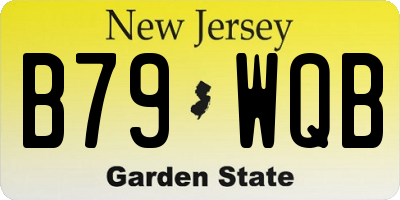 NJ license plate B79WQB