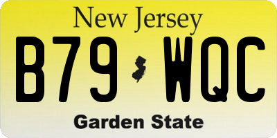 NJ license plate B79WQC