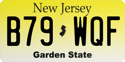 NJ license plate B79WQF