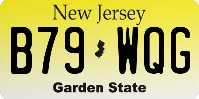 NJ license plate B79WQG