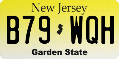 NJ license plate B79WQH