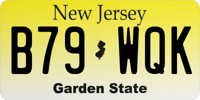 NJ license plate B79WQK