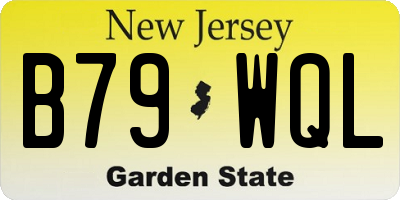 NJ license plate B79WQL