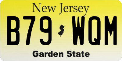 NJ license plate B79WQM