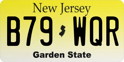 NJ license plate B79WQR