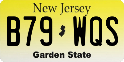 NJ license plate B79WQS