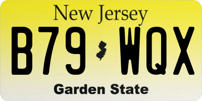 NJ license plate B79WQX
