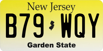 NJ license plate B79WQY