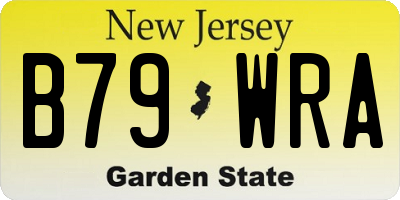 NJ license plate B79WRA