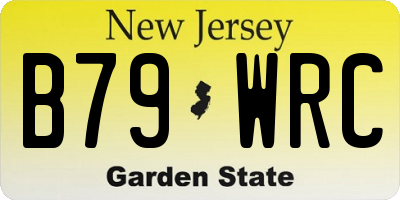 NJ license plate B79WRC