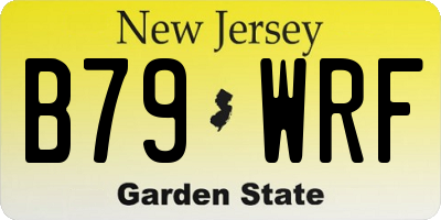 NJ license plate B79WRF